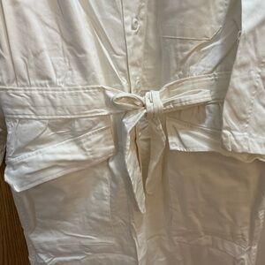 Chic White Shirt style jumpsuit.